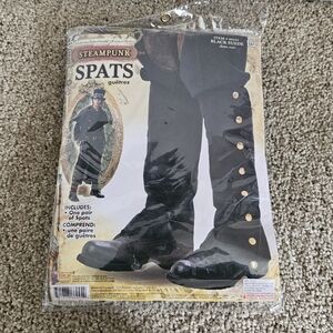 Forum Novelties Costume Steampunk Spats, Black Suede, Velcro Closures